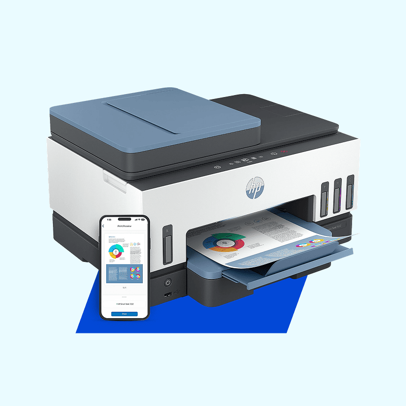 HP Smart Tank 7602 Wireless All-in-One Ink Tank Printer with up to 2 years of ink included, AI-enabled (28B98A)