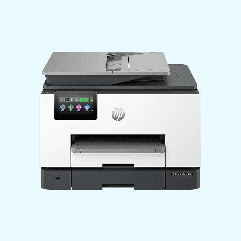 HP OfficeJet Pro 9135e Wireless All-in-One Color Inkjet Printer, print, scan, copy, fax, duplex, best for office, 3-mo free Instant Ink, AI-enabled
